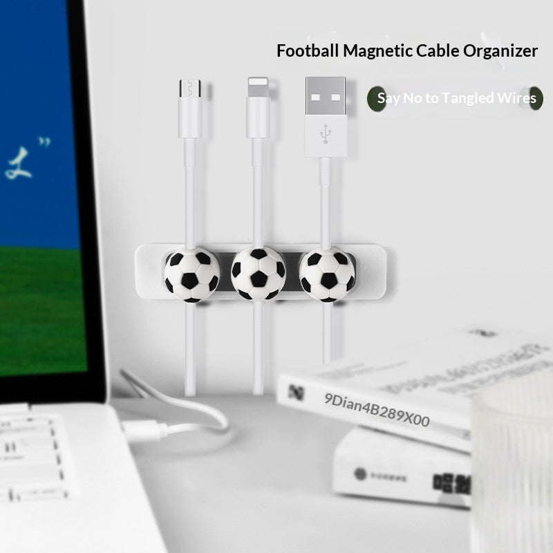 Football-shaped Magnetic Cable Organizer